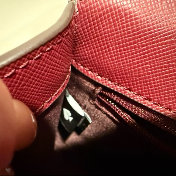 Kate Spade Madison Willow Medium Flap Crossbody Bag in Maroon Saffiano Leather - Picture 12 of 12